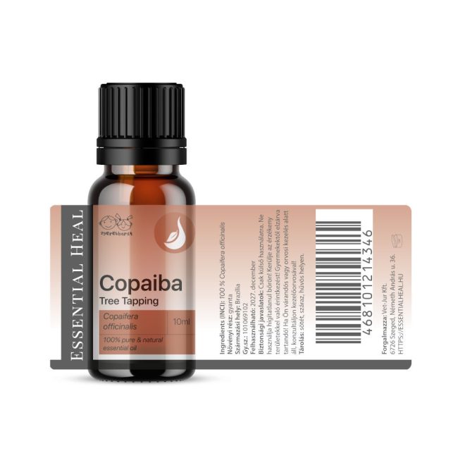 Essential Heal Copaiba Oleoresin Illóolaj Copaifera officinalis Természetes Fa Lecsapolásával Nyert Gyulladáscsökkentő és Bőrápoló Hatású Aromaterápiás Olaj 10ml