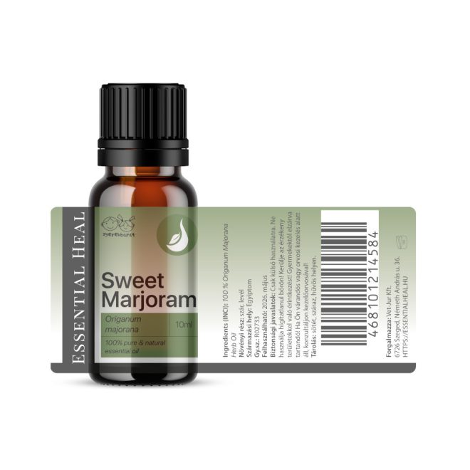 Essential Heal Édes Majoránna Illóolaj Origanum Majorana Természetes Gőzdesztillált Nyugtató és Izomlazító Aromaterápiás Olaj 10ml