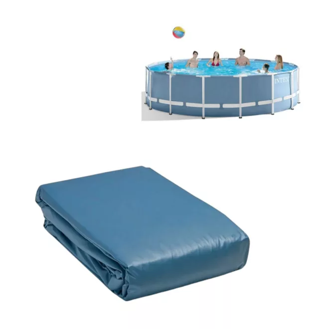 Intex Medence Belső Fólia Kerek Metal Frame Medencéhez 366x76cm - Eredeti Cserebélés Föld Feletti Acélvázas Medencéhez, Tartós PVC Anyagból