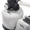 Intex KrystalSand Homokszűrős Vízforgató 8m³/h - Nagy Teljesítményű Medenceszűrő Rendszer Előszűrő Kosárral és Időzítővel, Tiszta és Cirkulált Vízhez (26648)