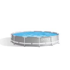   Intex Prism MetalPool Szett Medence 366x76cm Kék Kivitelben - Megerősített Szerkezet, Komplett Családi Medence (26712)