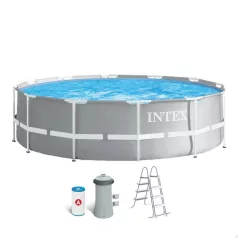   Intex Prism MetalPool Szett Medence 366x99cm Kék Kivitelben - Extra Mélység, Megerősített Szerkezet (26716)