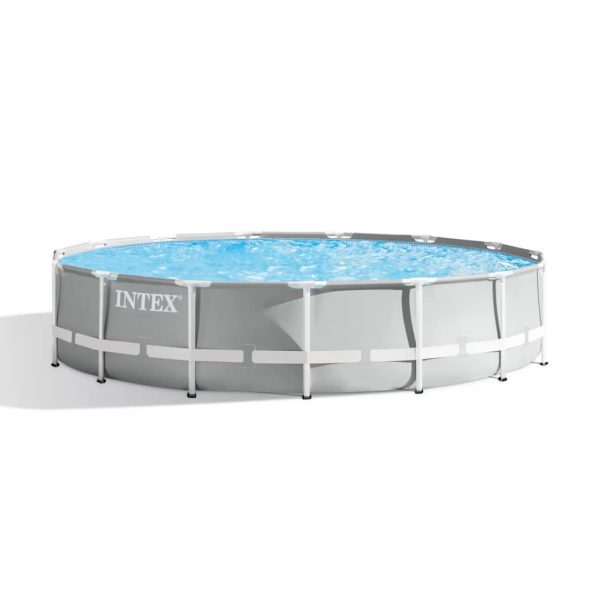 Intex Prism MetalPool Szett Medence 457x107cm Kék Kivitelben - Extra Méret, Megerősített Szerkezet Családi Használatra (26724)