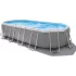 Intex MetalPrism Set Ovális Medence 610x305x122cm - Stabil Kerti Fürdőzéshez, Kényelmes Nyári Felfrissüléssel (Intex 26798)