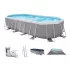 Intex MetalPrism Set Ovális Medence 610x305x122cm - Stabil Kerti Fürdőzéshez, Kényelmes Nyári Felfrissüléssel (Intex 26798)