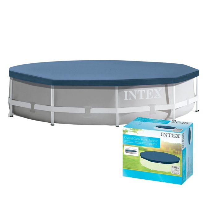 Intex Medence Védőtakaró D3.05 m (28030) - Csővázas Medencéhez, UV Védelemmel és Zsinóros Rögzítéssel