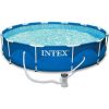 Intex MetalPool Szett Medence 305x76cm Kék Kivitelben - Stabil Szerkezet, Komplett Családi Medence (28202)