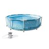 Intex MetalSet Beachside Medence 305x76cm (28208NP) - Stabil Fémvázas Medence Frissítő Nyári Fürdőzéshez