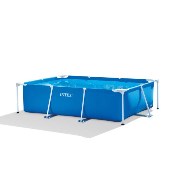 Intex Metal Frame Családi Medence 220x150x60cm - Kék Színben, Stabil és Hosszú Élettartamú (28270)