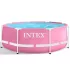 Intex Metal Frame Családi Medence 244x76cm Rózsaszín Kivitelben - Stabil és Hosszú Élettartamú (28290)