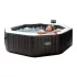 Intex PureSpa Onyx Black Octagon Jakuzzi, Sóbontó Készülékkel, 4 Személyes, D201x71cm, Fekete / Fehér - Kerti Szezonra, Élvezetes Pancsolással és Felfrissüléssel (Intex 28458)