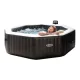 Intex PureSpa Onyx Black Octagon Jakuzzi, Sóbontó Készülékkel, 4 Személyes, D201x71cm, Fekete / Fehér - Kerti Szezonra, Élvezetes Pancsolással és Felfrissüléssel (Intex 28458)