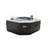 Intex PureSpa Onyx Black Octagon Jakuzzi, Sóbontó Készülékkel, 4 Személyes, D201x71cm, Fekete / Fehér - Kerti Szezonra, Élvezetes Pancsolással és Felfrissüléssel (Intex 28458)