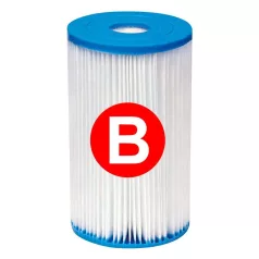  Intex „B” Típusú Szűrőpatron - Eredeti Cserepatron Intex Vízforgatókhoz, Hatékony Papírszűrő Tiszta és Higiénikus Medencevízhez (29005)