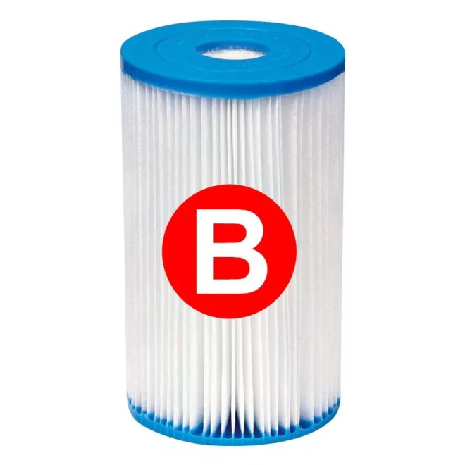 Intex „B” Típusú Szűrőpatron - Eredeti Cserepatron Intex Vízforgatókhoz, Hatékony Papírszűrő Tiszta és Higiénikus Medencevízhez (29005)
