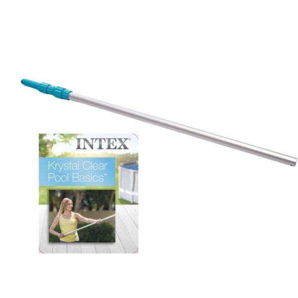 Intex Alumínium Teleszkópos Medencetisztító Rúd 2.39m - Könnyű és Erős Nyél Skimmerekhez, Porszívófejekhez és Hálókhoz (29054)