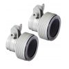 Intex Hollanderes Átalakító Szett 32mm Medencecsatlakozáshoz - 2db-os Csomag Szorítóanyával, Tömlőátalakító Intex Szivattyúkhoz és Vízforgatókhoz (29061)