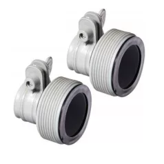   Intex Hollanderes Átalakító Szett 32mm Medencecsatlakozáshoz - 2db-os Csomag Szorítóanyával, Tömlőátalakító Intex Szivattyúkhoz és Vízforgatókhoz (29061)