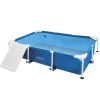 Intex Kisállat Medence Szett Rámpával 229x152x45.7cm (48404) - Rectangular Frame Medence Kutyáknak, Strapabíró PVC Vázzal