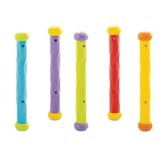   Intex Játékpálcikák Víz Alatti Játék 19x3cm, Többszínű, Puha Rugalmas Anyagból, Süllyedő Kialakítással, Függőlegesen Megáll a Vízben - Medencés Ügyességi Játékhoz, Izgalmas Nyári Elfoglaltsággal (Intex 55504)