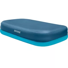   Intex Puhafalú Medence Védőtakaró 3.05x1.83m - Erős PE Takaró Lefolyónyílásokkal és Rögzítőkötéllel, Ovális Medencékhez az Alga és Szennyeződések Ellen (i58412)