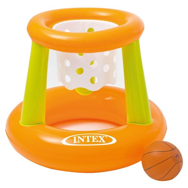 Intex Úszó Kosárlabda Szett 67x55cm - Felfújható Vízi Kosárjáték Labdával Medencébe, Szórakozás Gyerekeknek és Felnőtteknek (58504)