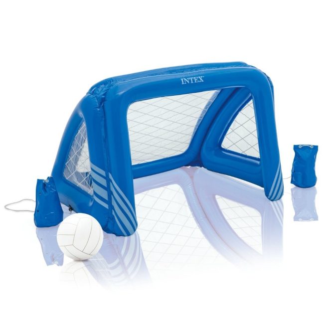 Intex Felfújható Vízilabda Szett 140x89x81cm - Vízi Játék Kapu Labdával Gyerekeknek és Felnőtteknek, Medencéhez és Strandhoz (58507)