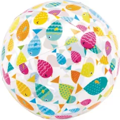   Intex Halmintás Strandlabda D51 cm - Vidám Kerti és Vízparti Labdajátékhoz, Könnyű Nyári Szórakozással (Intex 59040C)
