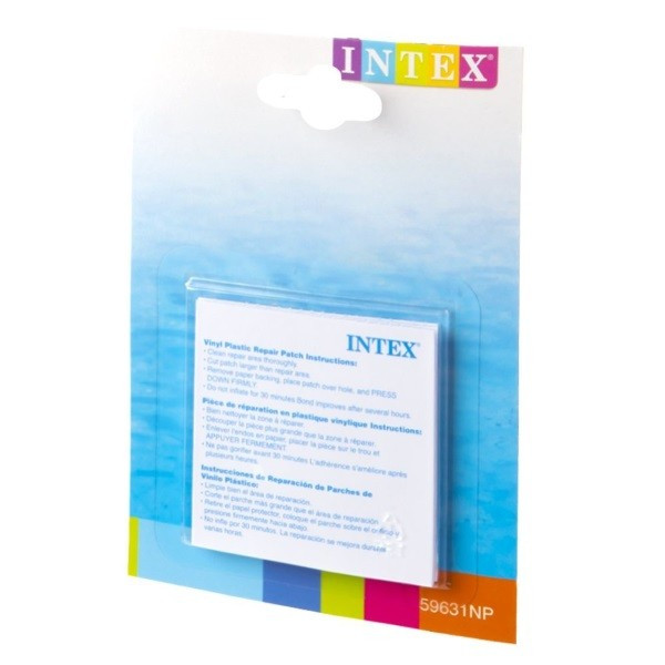 Intex Javító Szett Öntapadós Fóliával (59631) - 6db 7×7cm Medencejavító Folt, Gyors és Egyszerű Használat