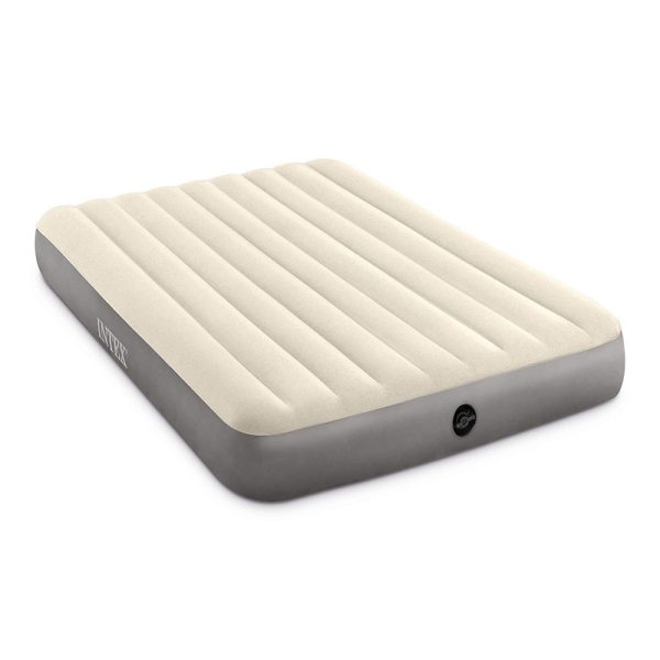 Intex Deluxe Single-High Felfújható Matrac 152x203x25cm (64103) - Kényelmes Kétszemélyes Légágy Beltéri és Kemping Használatra, Erős Vinyl Felülettel