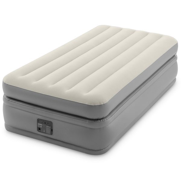 Intex Prime Comfort Elevated Felfújható Vendégágy 99x191x51cm (64162) - Egyszemélyes Magasított Légágy Beépített Elektromos Pumpával, Kényelmes Vendégágy Otthonra és Kempingezéshez