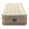 Intex Ultra Plush Felfújható Vendégágy 99x191x46cm (64426) - Egyszemélyes Kényelmes Légágy Beépített Elektromos Pumpával, Puha Plüss Felület és Stabil Szerkezet