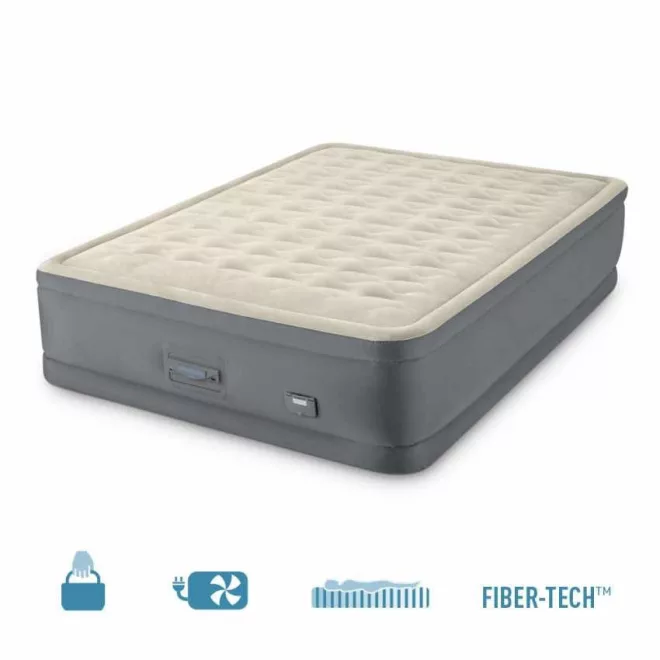 Intex PremAire II Felfújható Luxus Vendégágy, 152x203x46cm - Vendégszobába vagy Utazáshoz, Kényelmes és Praktikus Megoldásként (Intex 64926)