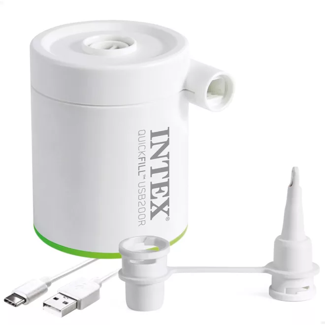 Intex Quick-Fill USB200RL Akkumulátoros Elektromos Pumpa (66637) - Hordozható Légpumpa USB Töltéssel Matracokhoz, Medencékhez, Csónakokhoz