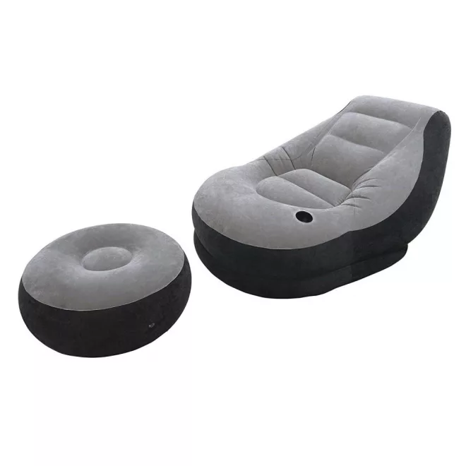 Intex Ultra Lounge Felfújható Fotel, Lábtartóval, 99x130x76cm - Laza Otthoni Kikapcsolódáshoz, Komfortos Üléssel (Intex 68564)